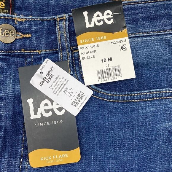 Lee Women's Kick Flare Denim Jeans Pants Size 10 M - Picture 10 of 10